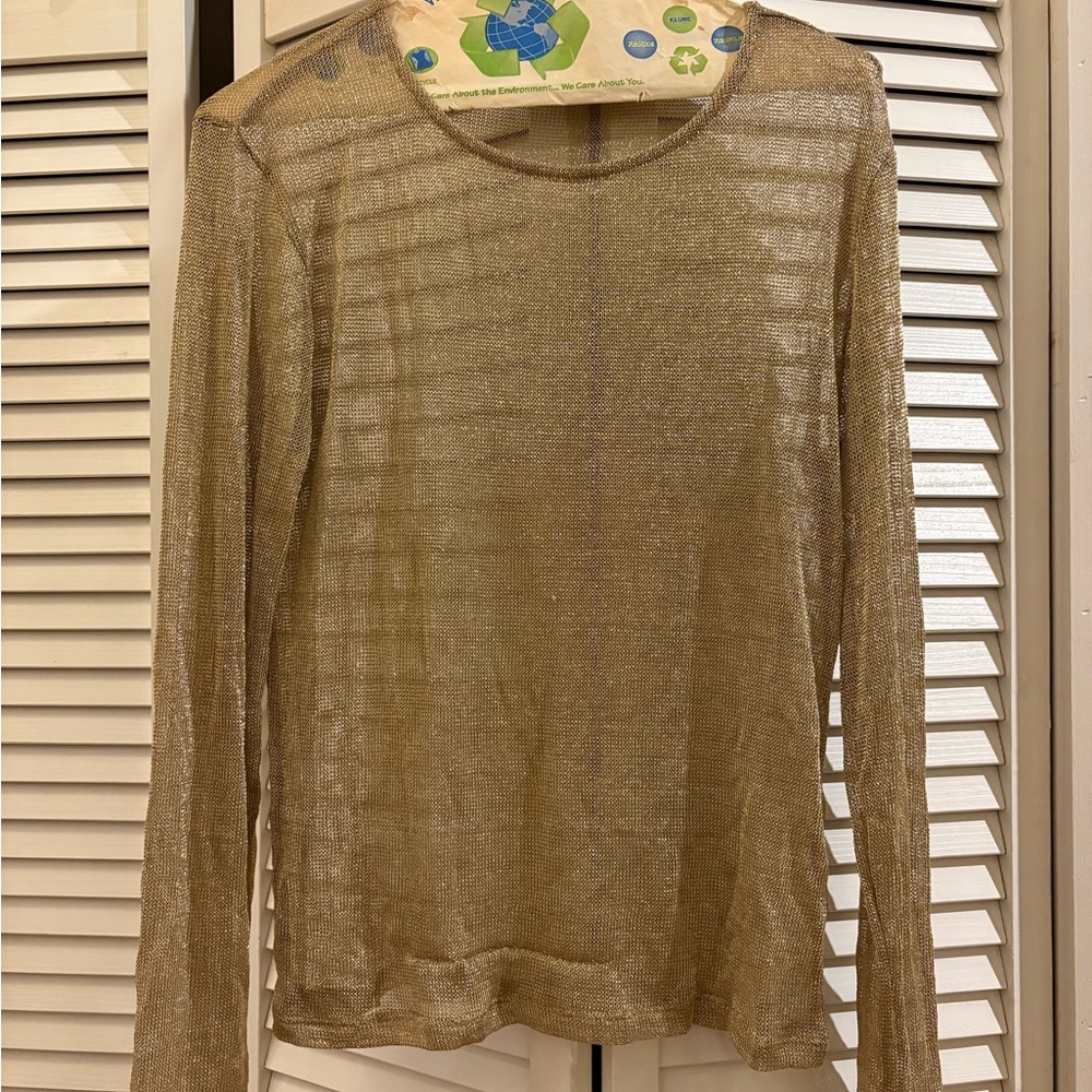 Gold Mesh Zara Long Sleeve Shirt